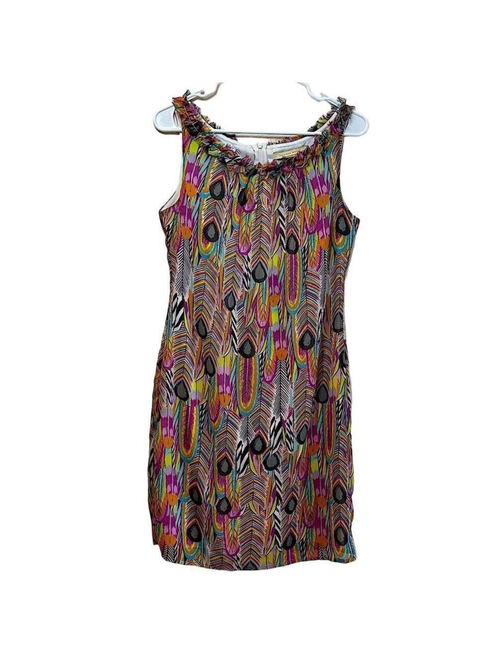 JONATHAN MARTIN Peacock Print Dress